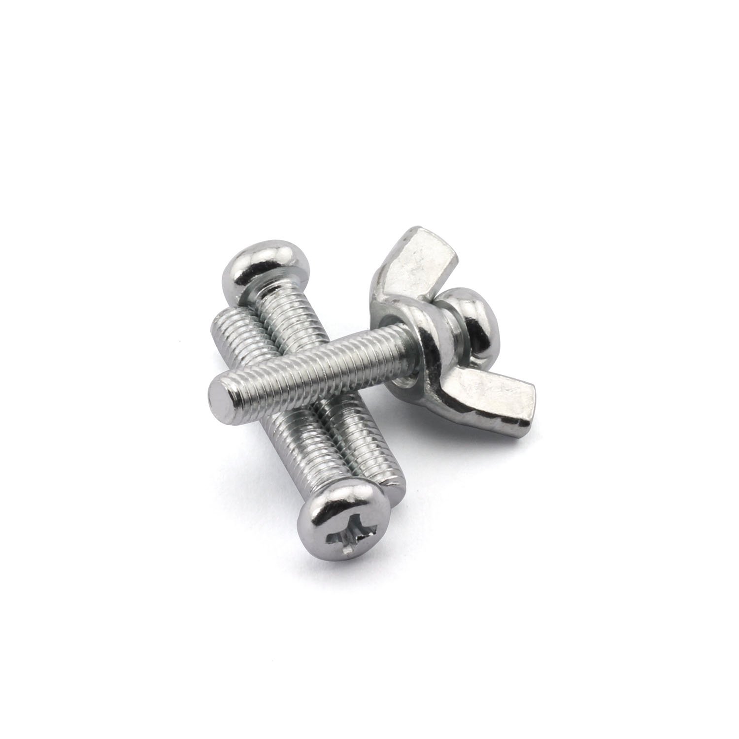 10 Pack Wing Bolt Set M5 25mm Carbon Steel Zinc Plated Butterfly Screw