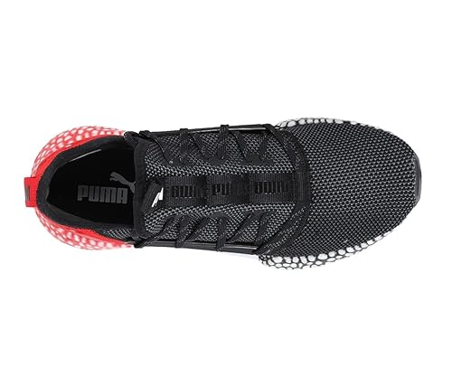 puma hybrid rocket runner black & ribbon red running shoes