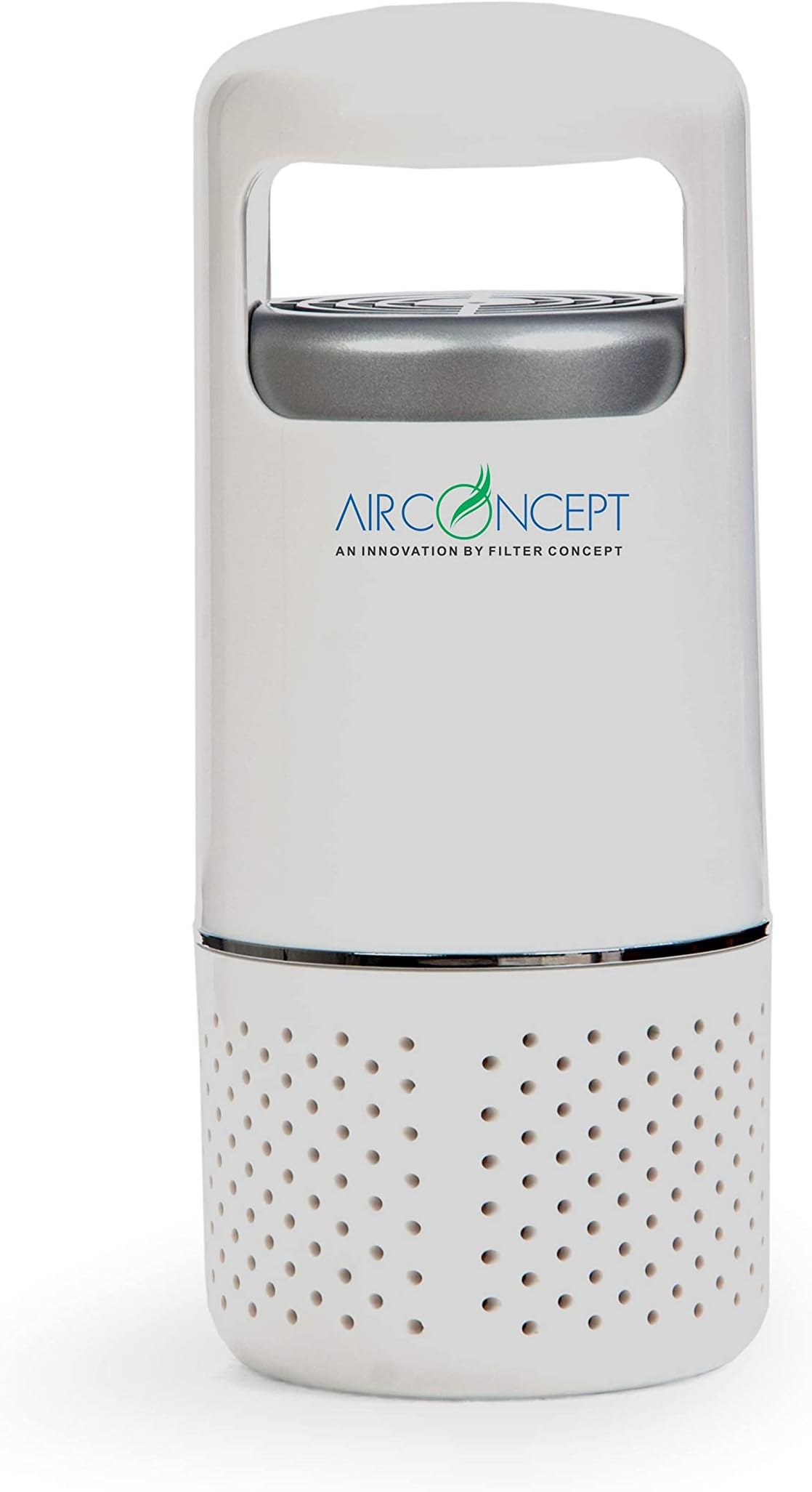 FILTER CONCEPT Airconcept ABS Plastic Potable Light Weight HEPA Filtration Technology Car Air Purifier 360 Degree (White)