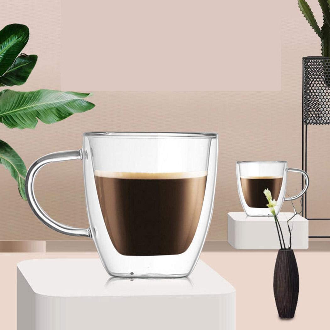 fnemo Double-layer Glass Creative Heat-resistant Transparent Mugs