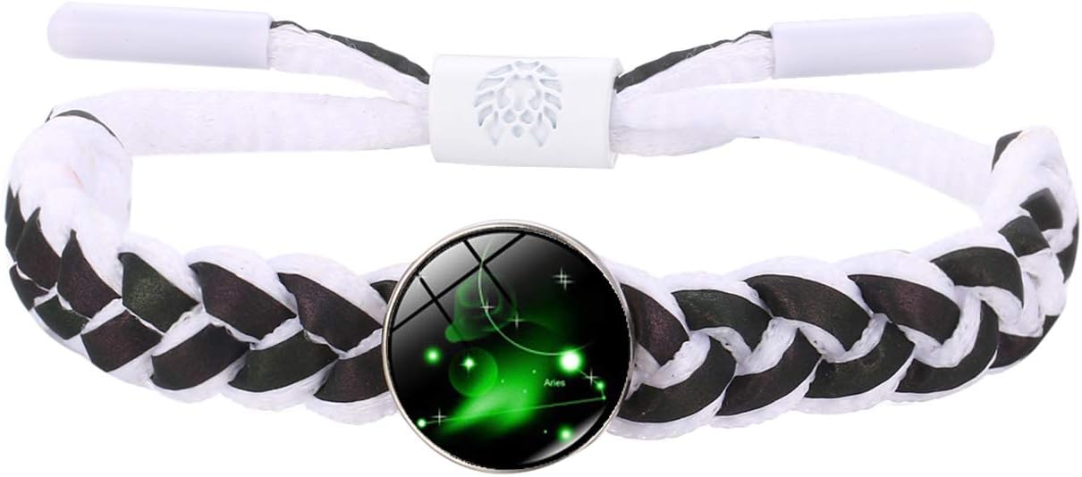 12 Zodiac Woven Bracelet for Women Handmade Constellations Astrology Braided Rope Wristband Jewelry