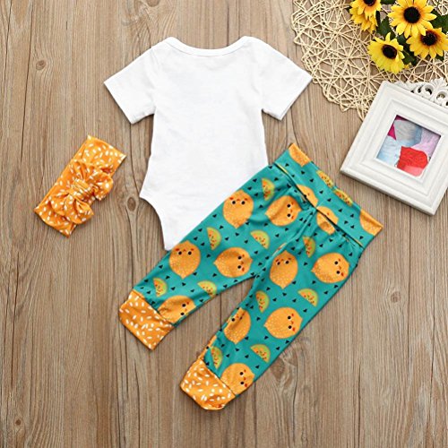 image for Aritone - Baby Romper Infant Baby Boys Girls Cotton Blend Letter Lemon