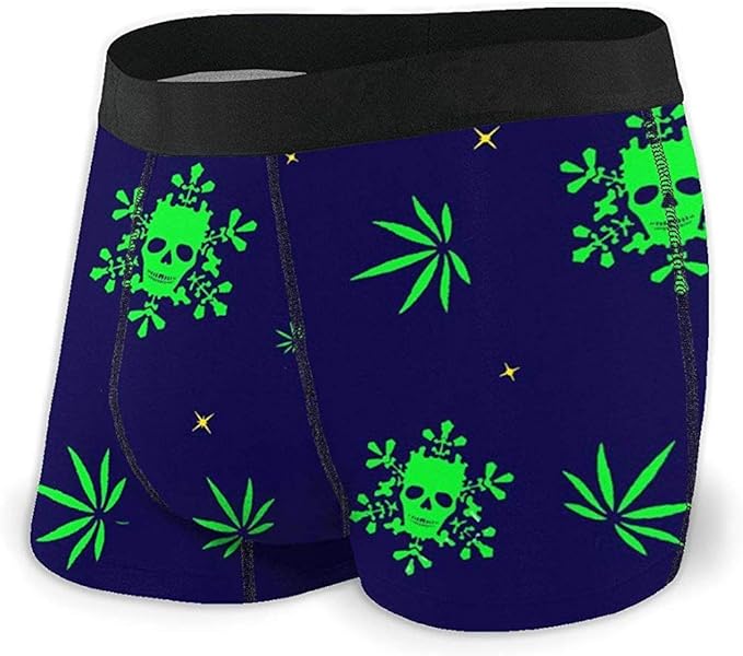 Web--ster Marihuana con Calaveras Calzoncillos bóxer para Hombre ...