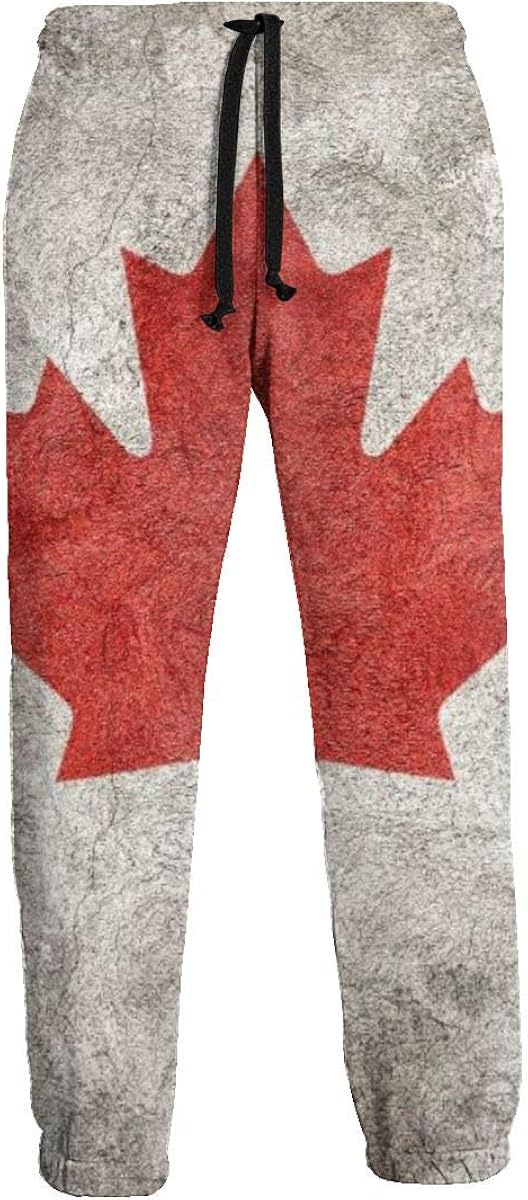 Trousers for Men Winter Vintage Canadian Flag S Sweatpants Novelty
