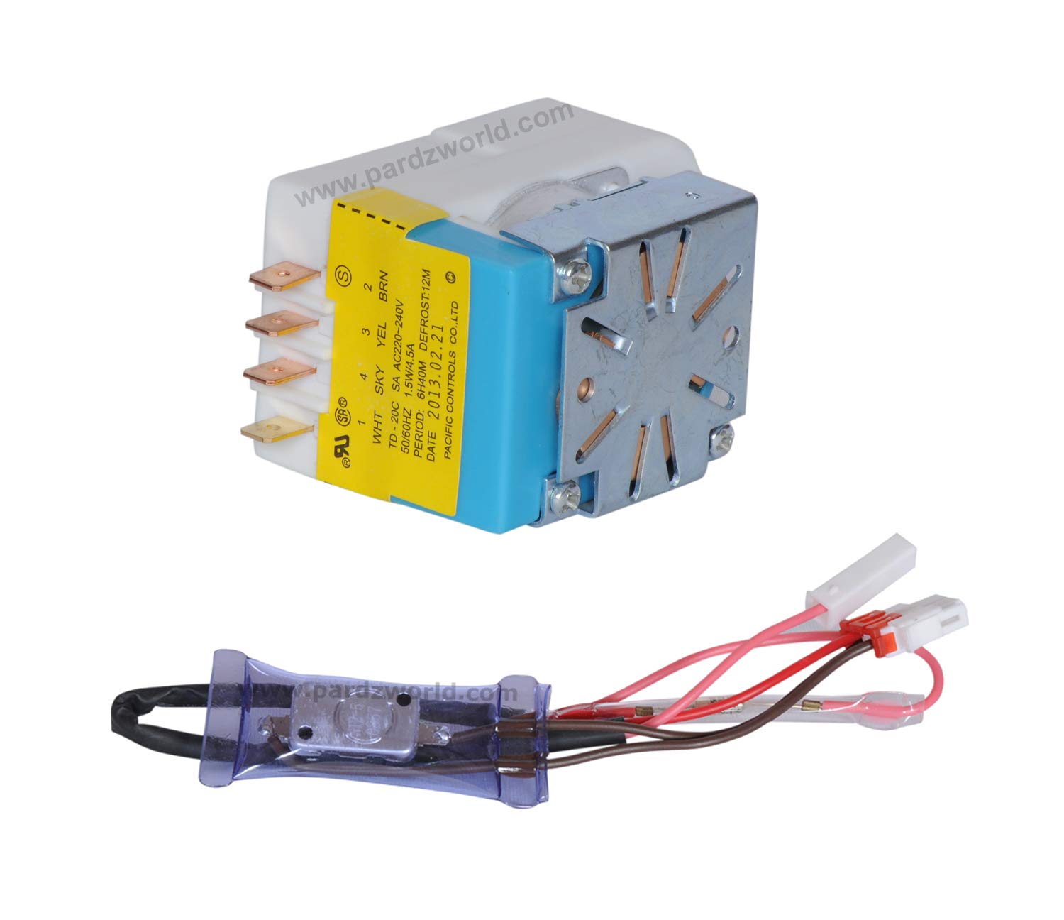 Pardzworld Defrost Timer4 Pin + Bimetal Suitable for Samsung Frost