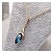 TOPSTARONLINE 18k Gold Plated Gorgeous Blue Waterdrop Crystal Necklace