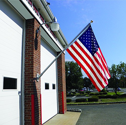Annin Flagmakers American Flag SolarGuard Nylon Flag, Outrigger Flagpole Kit, 8 Feet (Model 3621)