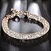 Mytys Mesh Bracelet Blue CZ Crystal Charm Link Bangle Bracelet for Women Mother Gifts
