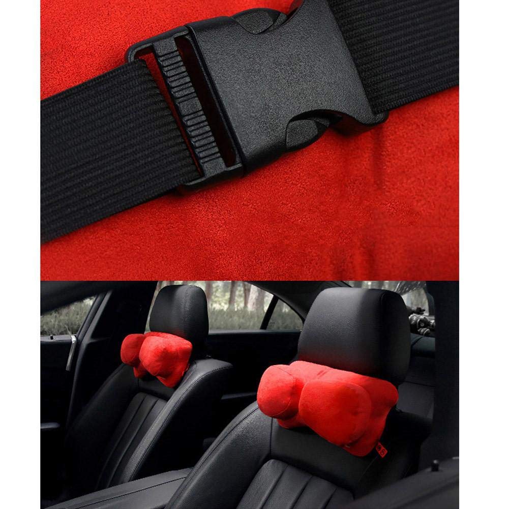 2x Auto Nackenkissen Aus PU-Leder - Bequeme Kopfstütze Für Sicheres & Entspanntes Fahren