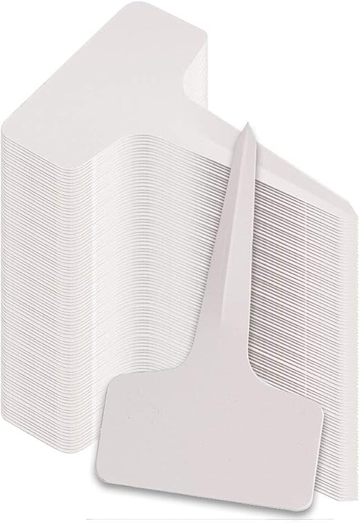 TRIXES 100 Etiquetas para Plantas en Forma de T - 6 x 10 cm - para ...