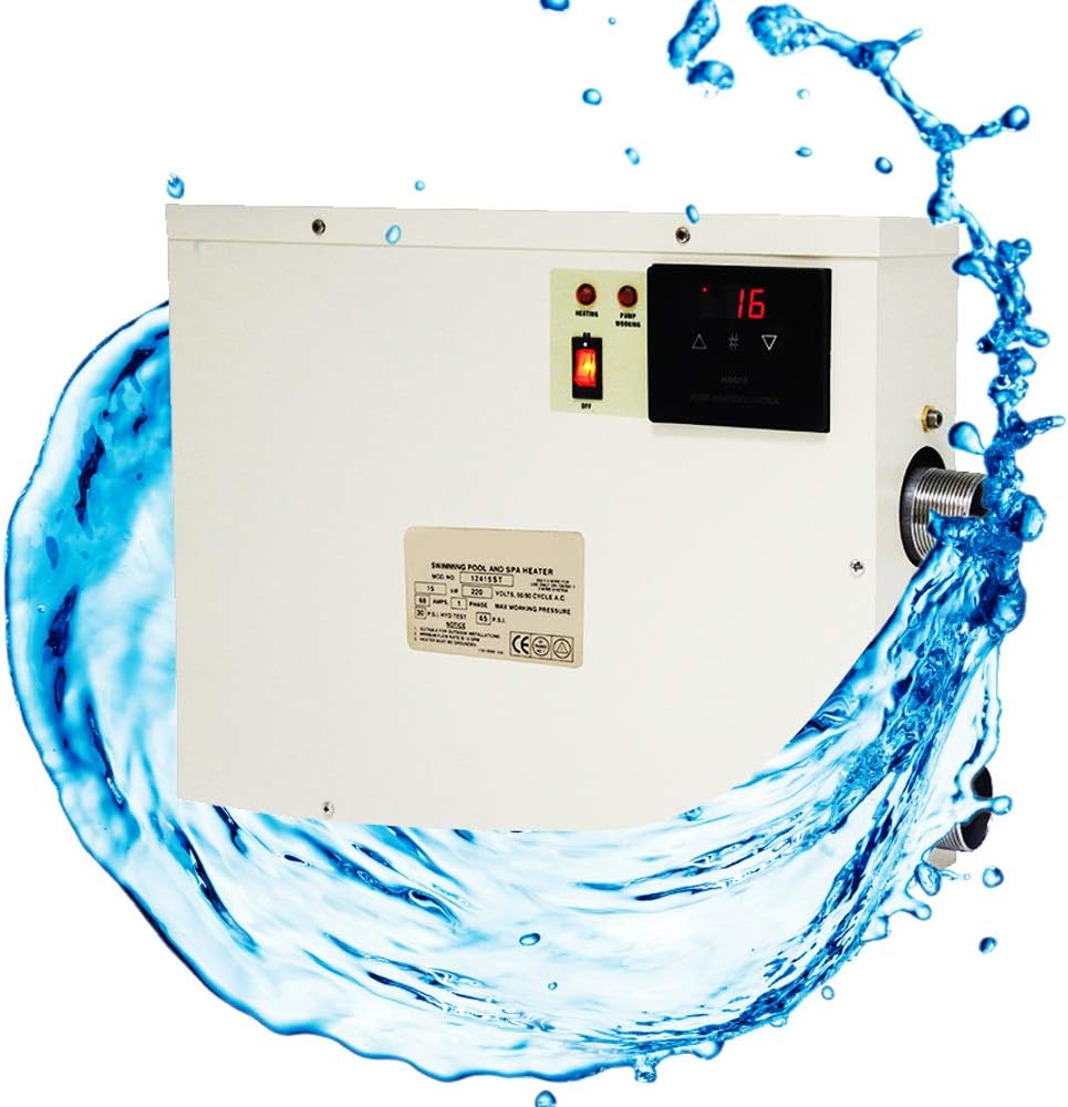 YJINGRUI Swimming Pool/SPA Bath Hot Tub Electric Water Heater Pool Warmmer Thermostat 220V(5.5KW)