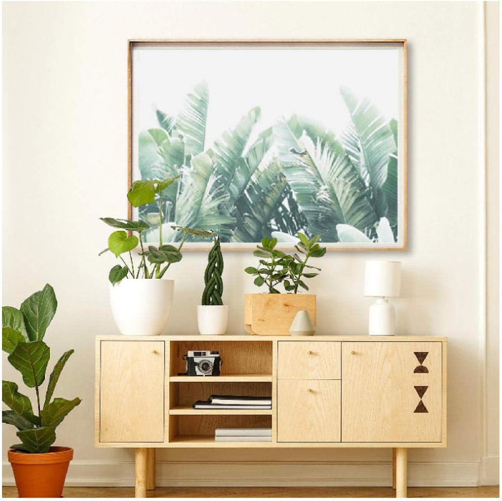 CJcheng Arte de Pared Lienzo Impresión de Hoja de plátano Minimalista