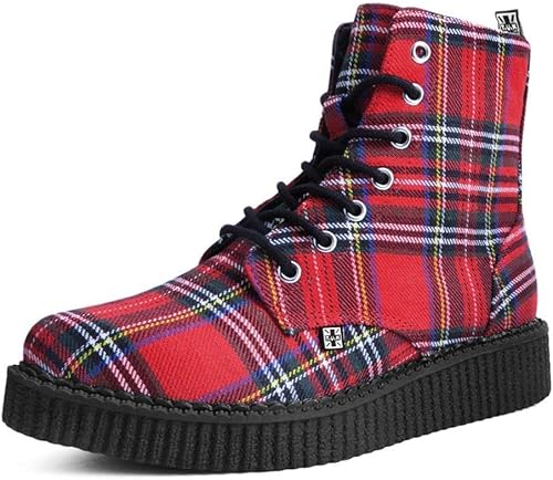 red tartan boots