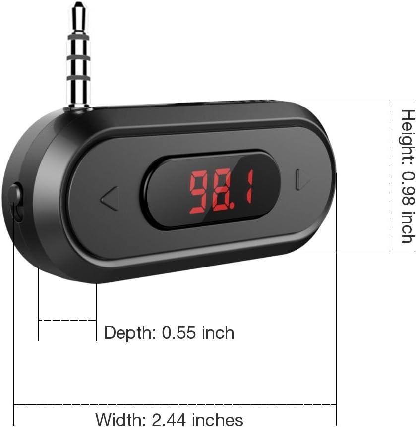 FM Transmitter, Doosl Universal Wireless in-Car Radio Adapter FM Modulator Music Player & Hands-Free Calls for iPhone, Android