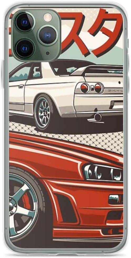 Amazon Com Phone Case Monster Skyline Gtr R32 Amp R34 Compatible With Iphone 12 12 Pro Max Mini 6 6s 7 8 X Xs Xr 11 Pro Max Se Accessories Funny Scratch