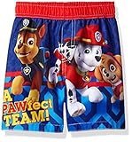 Paw Patrol Boys Swim Trunks Swimwear (2T, Pawfect Team Blue)
