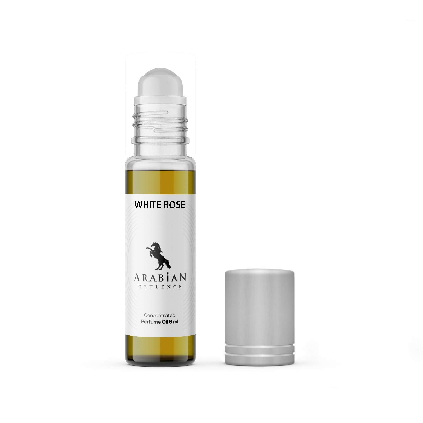 FR301 WHITE ROSE unisex perfume oil. 6ml roll-on bottle. Arabian Opulence.