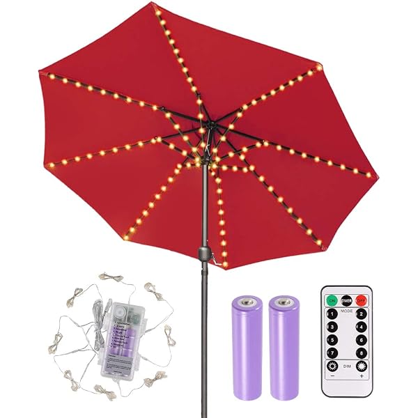 2020 Upgraded Amir Patio Umbrella Light 3 Lighting Modes 28 Led Lights At 200 Lumens 4 X Aa Battery Operated Umbrella Pole Light Camping Lights For Umbrellas Camping Tents Or Outdoor Use Black Amazon Com