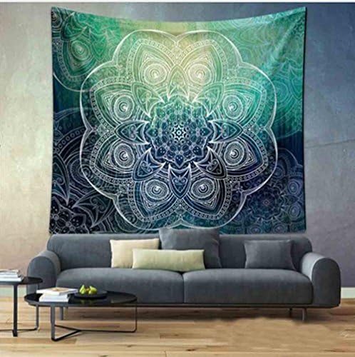 Singyico Indian Elephant Tapestry, Hippie Tapestries, Tapestry Wall Hanging, Indian Black &amp; White Tapestry , Bohemian Dorm Decor Mandala Tapestries (210150CM（8360inch）, 0-Green)