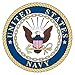 4 Pack USN US Navy United States Patriotic Military Seal Emblem Auto Decal Bumper Sticker Vinyl Decal For Car Truck Van RV SUV Boat Carrier Jet Window Support USA Military (Emblem 2)