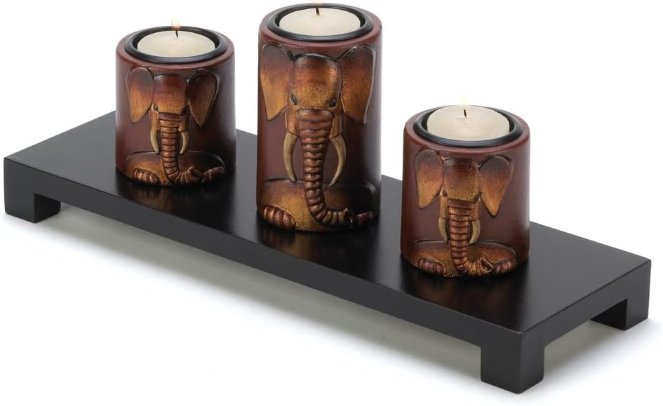 wooden elephant set
