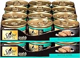 SHEBA Pate in Natural Juices Seafood Entrée Canned Cat Food 3 Ounces (Pack of 24)