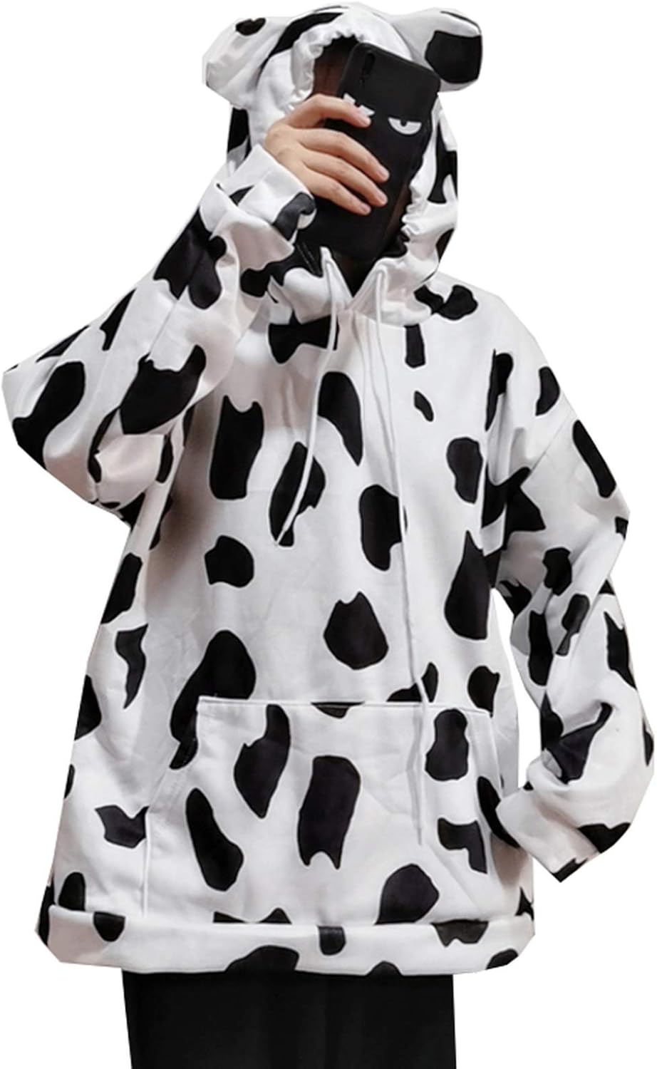 Cow Print Women Hoodies Autumn Long Sleeve Female Hoodies Sweatshirts Oversize Women Hooded Top 