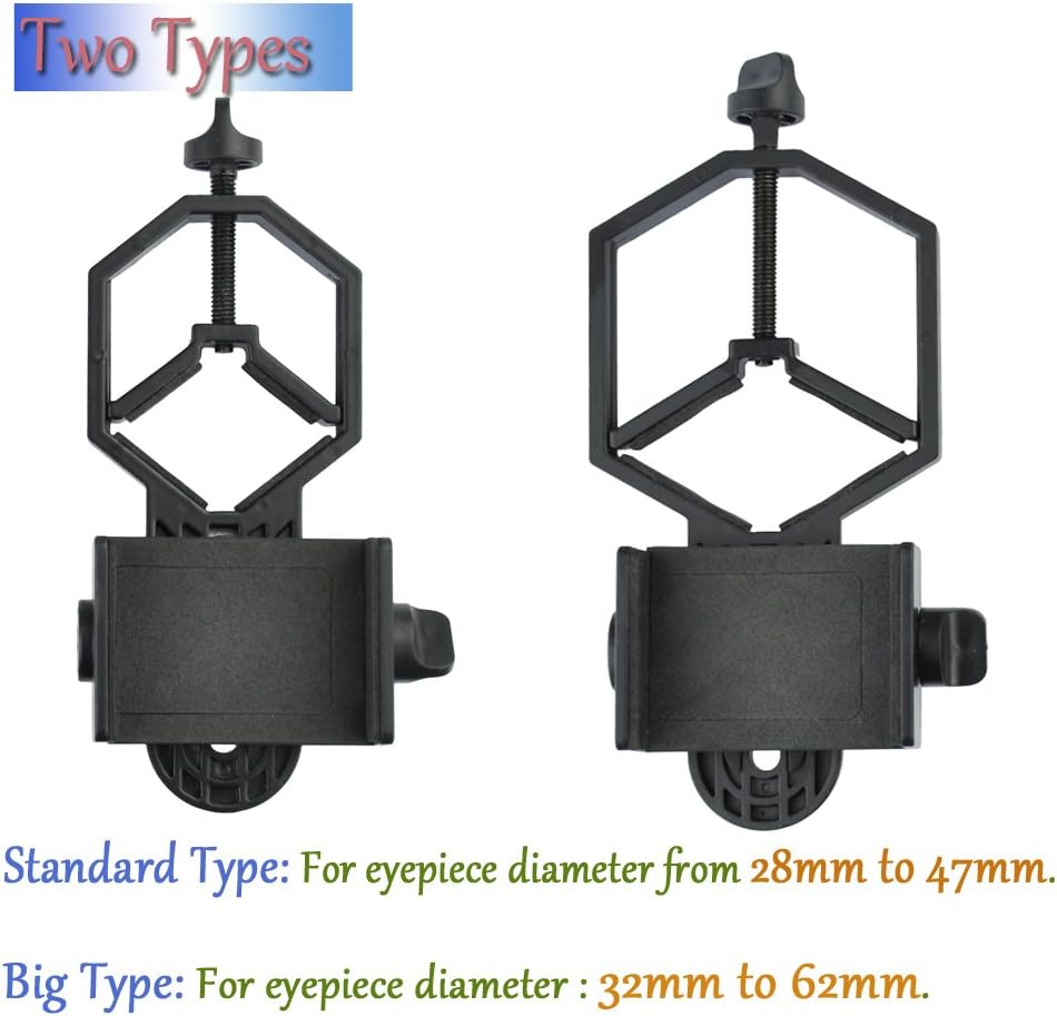 Solomark Universal Cell Phone Adapter Mount - Compatible with Binocular Monocular Spotting Scope Telescope and Microscope - For Smartphone -Telescope Tccessories- Record the Nature of the World (Big type) - Image 3