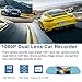Dash Cam Backup Camera NEXGADGET Mirror Dash Cam 1080P Dual Lens Video Recorder, 4.5 Inch HD Touch Screen G-Sensor Loop Recording Reversing Function, 150°Weatherproof Rear Camera