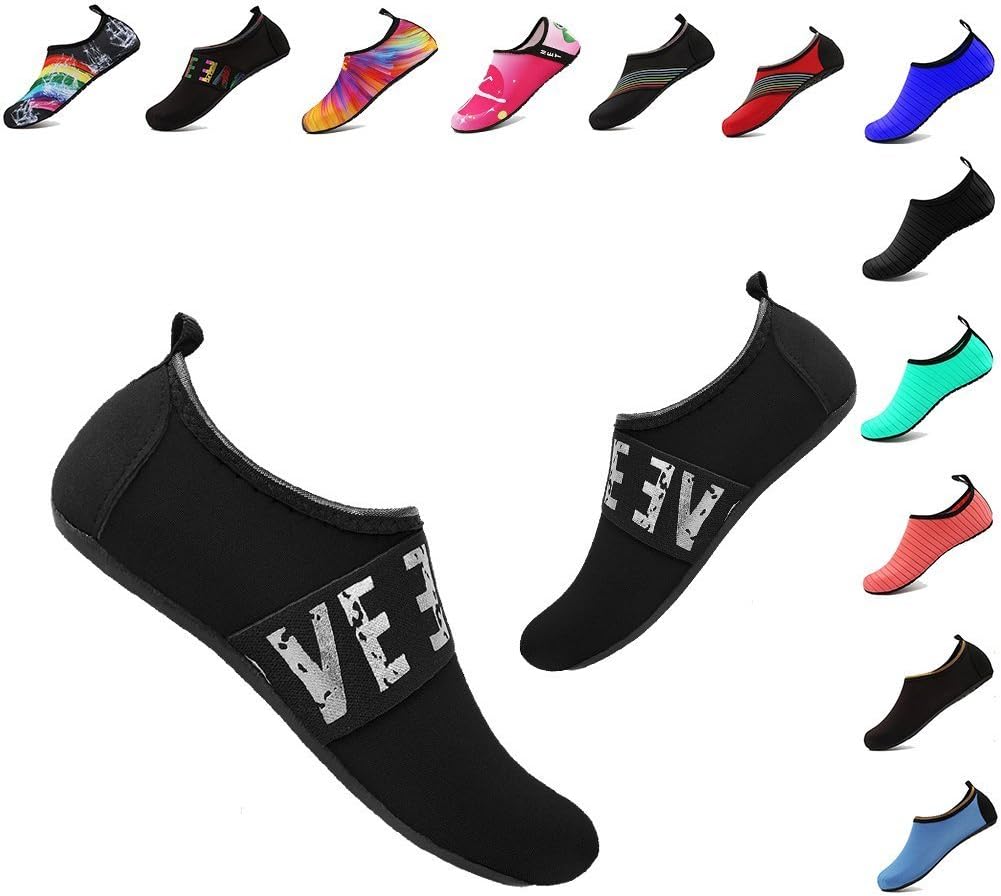 YALOX Water Shoes Women's Men's Outdoor Beach Swimming Aqua Socks Quick-Dry Barefoot Shoes Surfing Yoga Pool Exercise