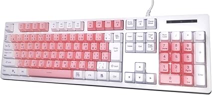 Amazon Loreranキーボード有線 日本語配列 エルゴノミックオフィスキーボード レインボーledバックライト付き 2色キーキャップ アンチゴースト 防水 Imac コンピューター Pcと互換性あり ホワイト さくらいろ Loreran ゲーミングキーボード 通販