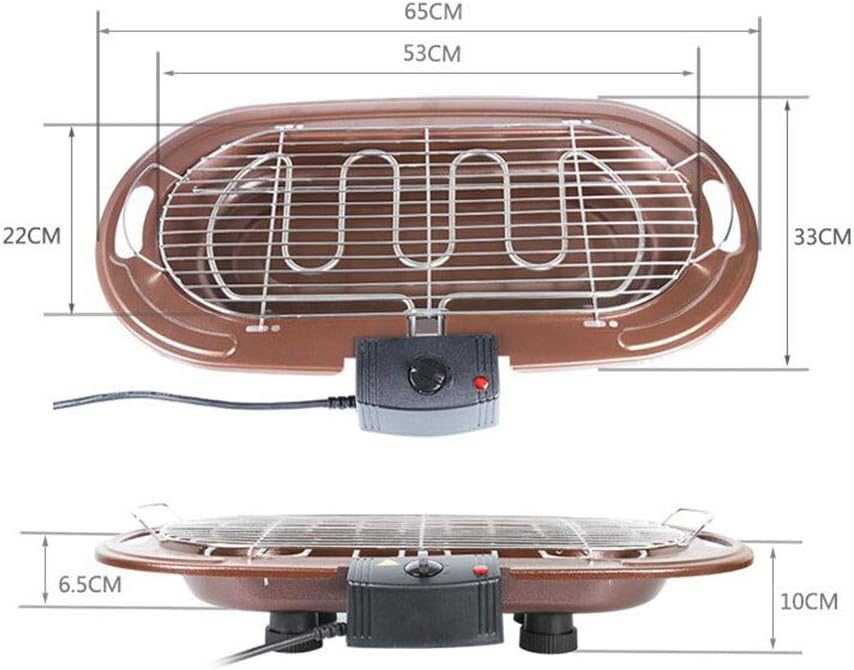 review ZHWEI Electric Barbecue Electric Carbon Mixing Grill 6533cm Brown