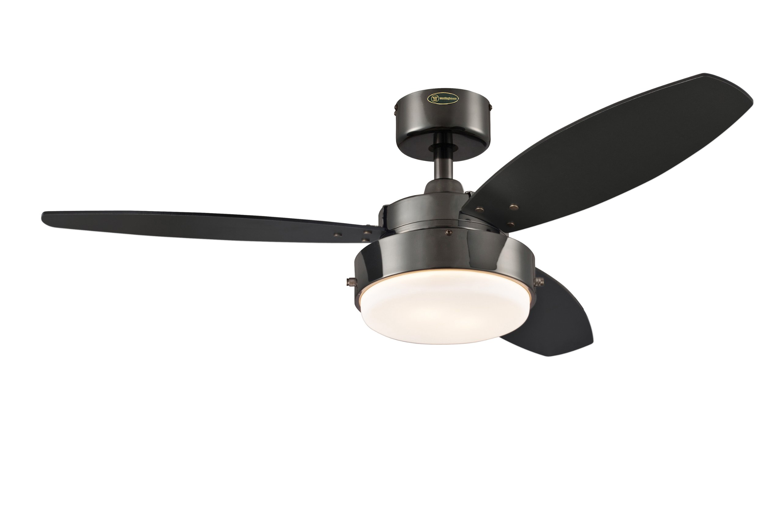 Ceiling Fan Light Kit Opal Frosted Glass 42 In Indoor Home Black