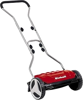 Einhell Hand-Rasenmäher GE-HM 38 S (38 cm Schnittbreite, 4-stufige Schnitthöhenverstellung, ohne Antrieb, für bis zu 250 m², 5 Schneidemesser aus hochwertigem Stahl)