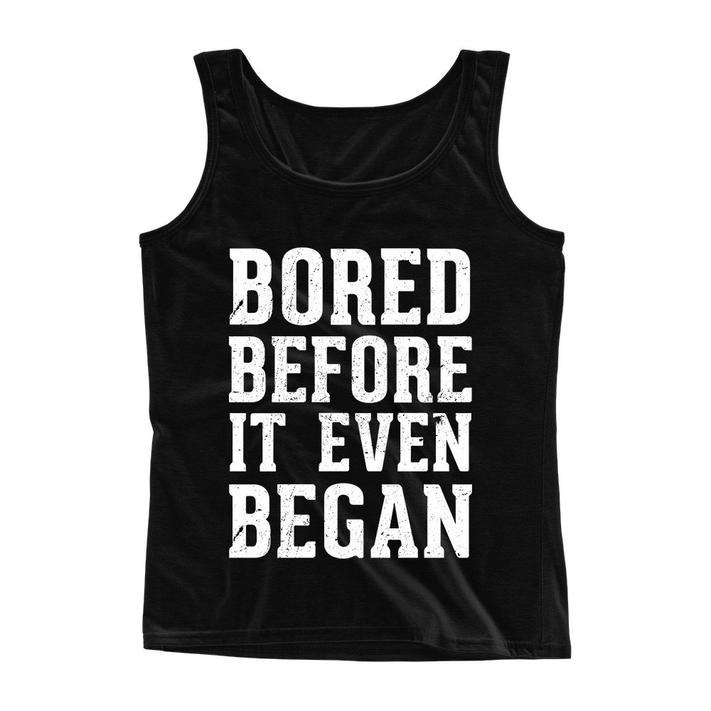 Mad Over Shirts Bored Before it Even Began Unisex Premium Tank top