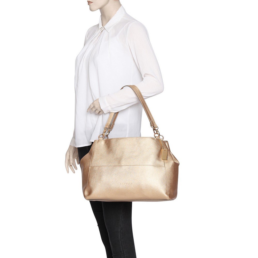 caprese women's satchel (gold)