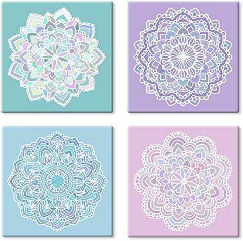 Mandala Absorbent Stone Coasters Set of 4