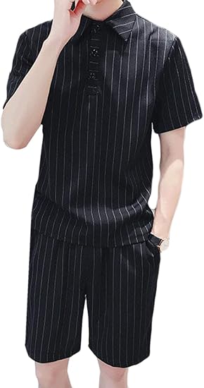 Amazon Alppvメンズ パンツ ｔシャツ 2点セット カジュアル スポーツ Tシャツ 上下セット 韓国 ファッション メンズ トップス 春 夏 ストライプ ｔシャツ ジャージ上下セット 通販