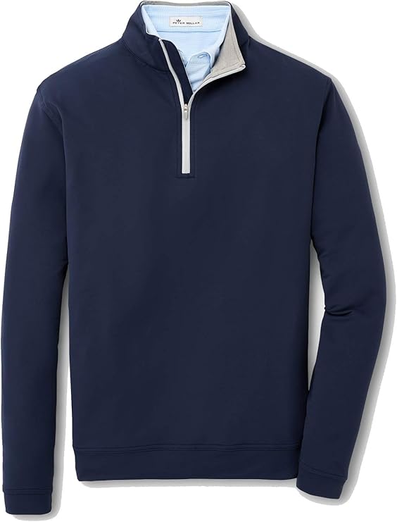 Amazon.com : PETER MILLAR Perth Stretch Loop Terry Quarter-Zip Navy-XXL : Clothing