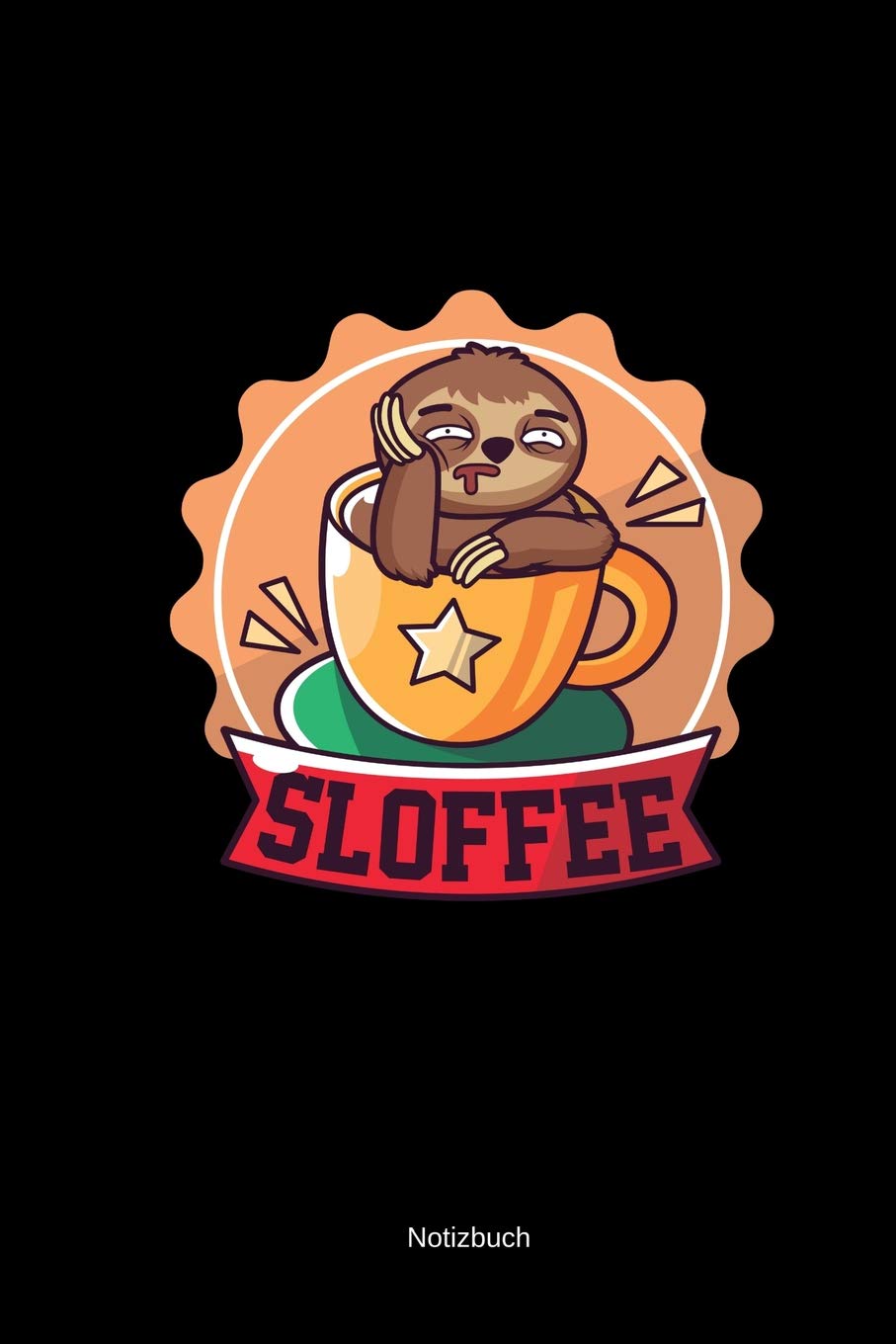 Notizbuch Kariert A5 Faultier Sloth Kaffee Wortspiel