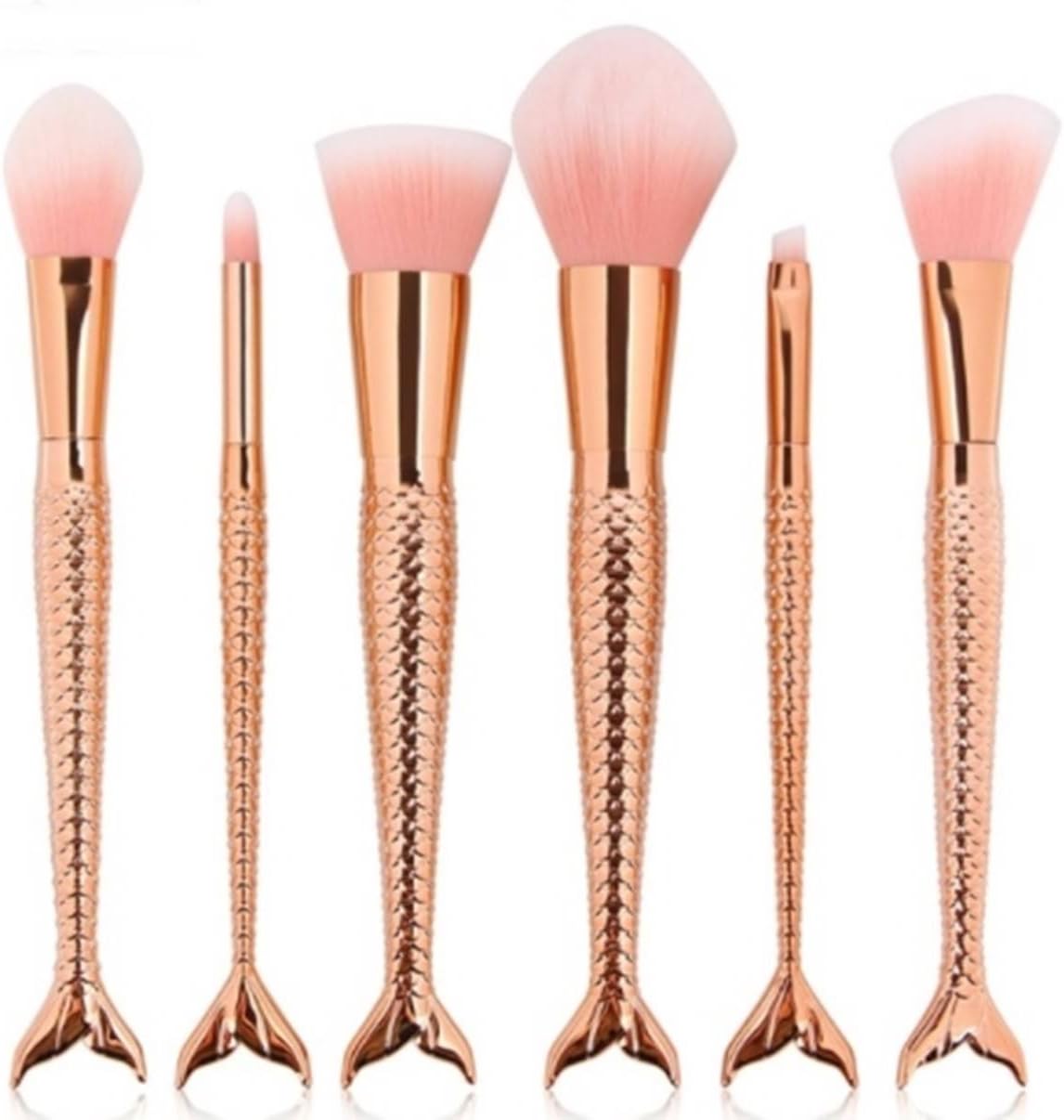 6 Pcs Makeup Brush Set Eye Shadow Eyelash Eyeliner Eyebrow Eyeshadow Palette Cosmetic Soft Synthetic Make Up Brushes Tool Foundation Blending Contour Concealer Cosmetics Tools Kit, Type-06