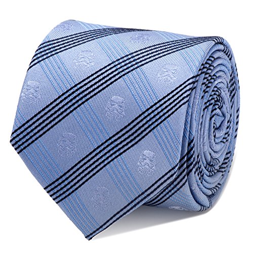 Star Wars Mens Stormtrooper Plaid Tie - Blue