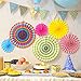 12Pcs Fiesta Paper Fans Decorations Set-Colorful Hanging Paper Fans for Mexican and Encanto Themed Birthday Party Decorations Summer Classroom Decor Day of The Dead Party Supplies