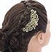 Gold CZ Rhinestone Hair Comb Pins Bridal Wedding Hair Accessories Jewelry 2253RGCL
