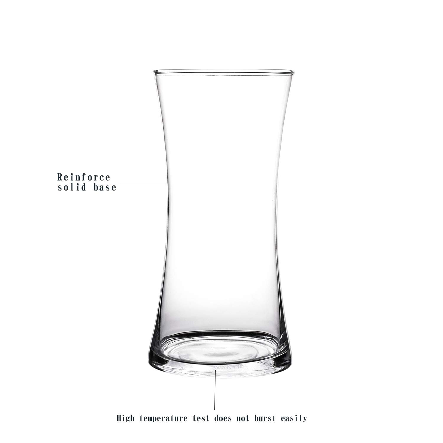 Knikglass Clear Cylinder Glass Table Flower Vase Floating Candle