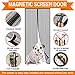 MangGou Magnetic Screen Door,Heavy Duty Mesh Screen Door,Full Frame Velcro,Magic Retractable Mesh Curtain,Keep Fly Mosquitos Bug Insect Out Screen,Close Automaticlly,Fits Door Openings up to 34
