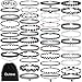 Outee 45 Pcs Lace Choker Necklace Choker Black Set Velvet Choker Lace Necklace Choker Stretch Lace Tattoo Choker Necklace Tattoo Choker Set Necklace Velvet Stretch Tattoo Choker