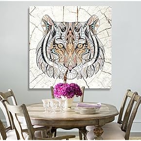 Square Tribal Tiger Wood Effect