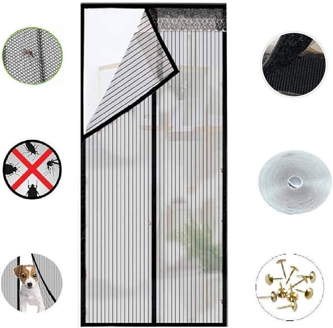 COAOC Door Screen, Mosquito Door with Full Frame Velcro Patio