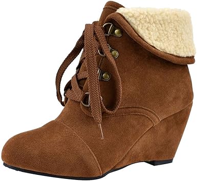 wide width wedge ankle boots